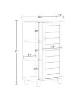 RiverRidge Home 36.63" Single Door Floor Cabinet with Side Shelves