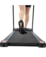 Slickblue Electric Motorized Treadmill with Audio Speakers, 10 Mph Speed & Incline for Home Gym Workout