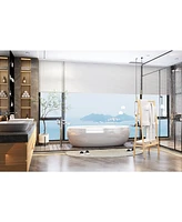 Slickblue Mdf Ladder Towel Rack with Storage Shelf for Stylish Bathroom Organization