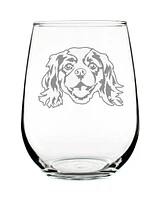 Bevvee Cavalier King Charles Spaniel Stemless Wine Glass