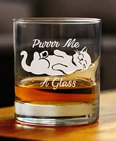 Bevvee Purr Me a Glass Whiskey Rocks Glass