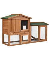 Sugift 58 Inch Weatherproof Wooden Rabbit/Dog Hutch