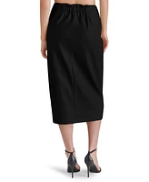 Steve Madden Women's Navia Faux Leather Midi Skirt