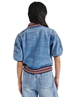 Steve Madden Women's Zamora Denim Bomber Jacket