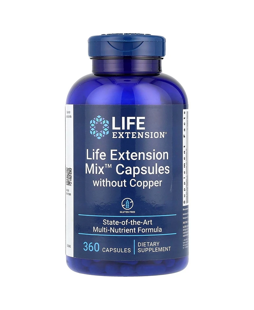 Life Extension Mix Capsules Without Copper