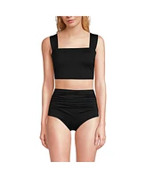 Lands' End Women's Square Neck Midkini Swimsuit Top