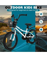 Hongge 18 Inch Kids Bike with Kickstand and Coaster Brake for 4-8 Years Old