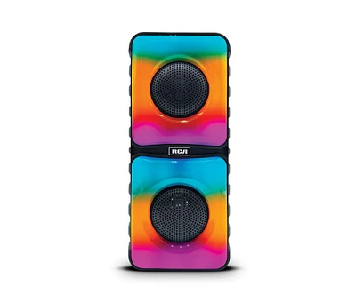 Rca Disco 204 Flame Effect Bluetooth Party Speaker, Dual 4" Woofer