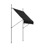 Outsunny 6.5' x 4' Retractable Awning, Non-Screw