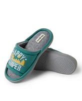 Dearfoams Kids Lennox Happy Camper Knit Shower Slide House Slipper