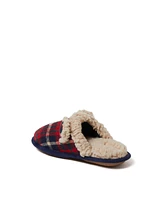 Dearfoams Kids Lil Bear Plaid Scuff House Slipper