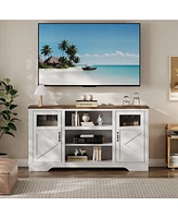 gaomon 58'' Farmhouse Tv Stand with Led Lights
