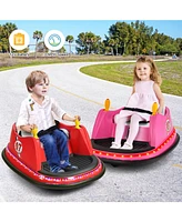 Hongge 12V Kids' Electric Bumper Car with Flashing Lights for Toddlers