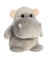 Aurora Medium Happy Hippo Happy Hippo and Friends Whimsical Plush Toy Gray 11"