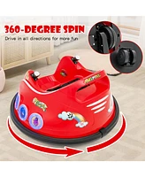 Hongge 12V Electric Ride On Car with Remote Control and Flashing Led Lights-Red