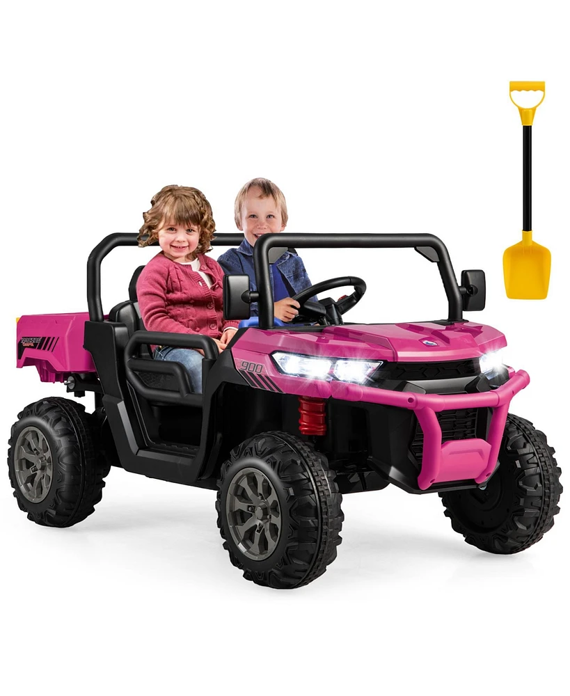 Hongge 24V Ride on Dump Truck with Remote Control-Pink