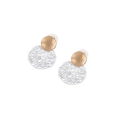Sohi Women's Strokes Drop Earrings