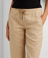 Lauren Ralph Wide-Leg Linen Pants