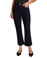 Jones New York Petite High Rise Kick Flare Cropped Jeans