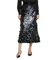 Mac Duggal Women's Paillette Sequin Midi Skirt