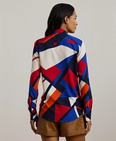 Lauren Ralph Lauren Women's Classic-Fit Print Crepe Shirt