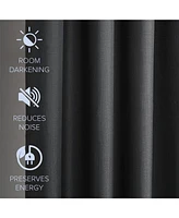 Textured Blackout Grommet Curtains Pair(2 panels