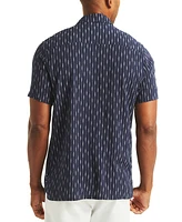 Nautica Men's Printed Linen Short Sleeve Shirt