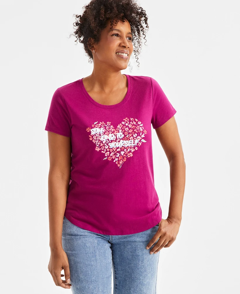 Style & Co Women's Graphic Print Short-Sleeve T-Shirt, Exclusively at Macy's