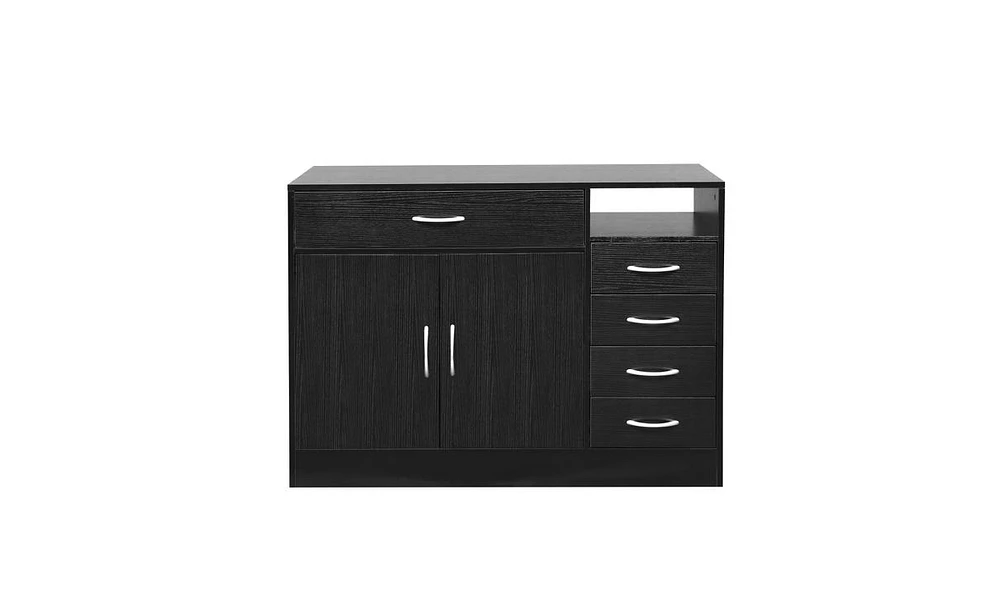 Slickblue Mdf Bathroom Cabinet with Triamine Finish – Double Doors & 5 Drawers