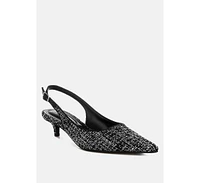 London Rag Zehra Boucle Slingback Pumps