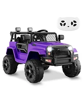 Hongge 12V Kids Ride On Truck with Remote Control and Headlights