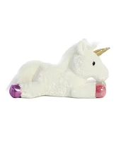 Aurora Medium Prism Unicorn Flopsie Adorable Plush Toy White 12"