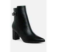 London Rag Conchos Belt Detail Block Heel Boots