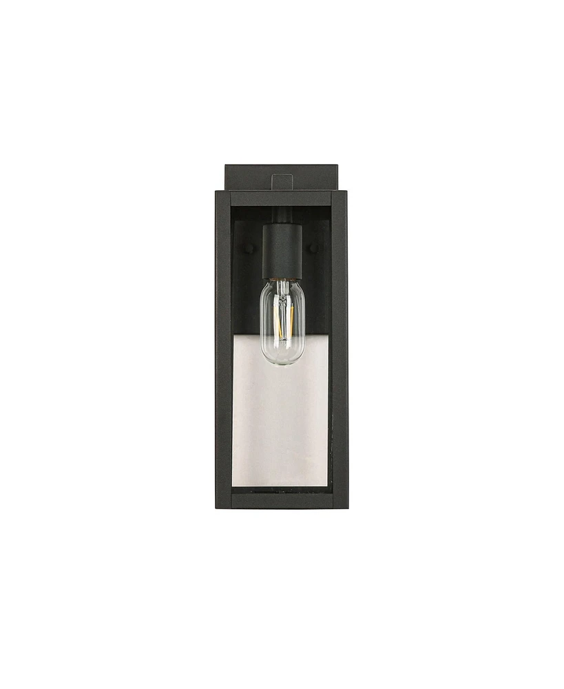 Flynama Dusk to Dawn 1-Light Matte Black Sensing Outdoor Hardwired Wall Sconce with No Bulb Included