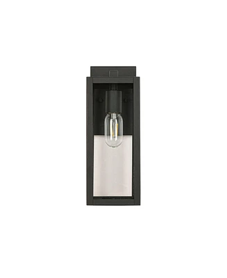 Flynama Dusk to Dawn 1-Light Matte Black Sensing Outdoor Hardwired Wall Sconce with No Bulb Included