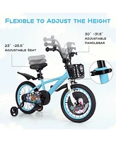 Hongge 16-Inch Kids' Bike with Adjustable Handlebar and Saddle for Ages 4-8