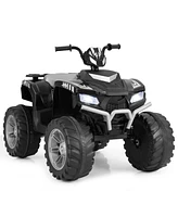 Hongge 24V Kids Ride-On Electric Atv with Wireless Connection for Toddlers 3-8 Years Old-Black