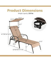 Inolait Patio Heavy-Duty 5-Level Adjustable Chaise Lounge Chair
