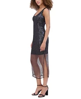 Siena Women's Sequinned-Mesh Sleeveless Dress