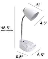 Creekwood Home 18.5" Flexible Gooseneck Organizer Desk Lamp