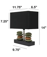 Lalia Home 14" Contemporary Tranquil Stone Table Lamp