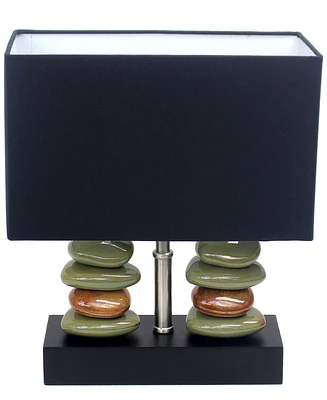 Lalia Home 14" Contemporary Tranquil Stone Table Lamp