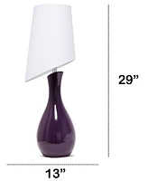 Lalia Home 29" Eggplant Contemporary Table Lamp