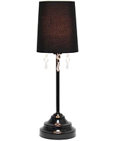 Creekwood Home 17.25" Contemporary Crystal Droplet Table Lamp