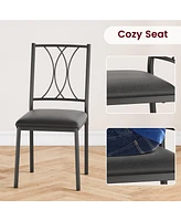 gaomon Dining Table Set for 4, Kitchen Table and Chairs, Dining Room Table Set with 4 Upholstered Chairs,Kitchen Table Set,Brown