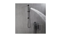 Slickblue Eco-Performance Handheld Shower: Matte Black Shower Head with 28-Inch Slide Bar and 59-Inch Hose