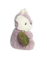 ebba Small Fawn Rattle Eco Eco-Friendly Baby Plush Toy Purple 6"