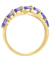 Effy Tanzanite (1-3/8 ct. t.w.) & Diamond (1/6 ct. t.w.) Ring in 14k Yellow Gold