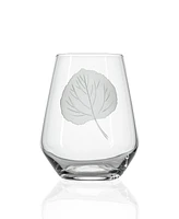 Rolf Glass Aspen Leaf Stemless Wine Tumbler 18oz