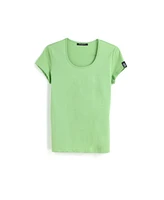 Bellemere Ultra Thin Low Crew Neck Cotton T-shirt